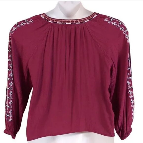 American Eagle Women's Embroidered Crop Top - Picture 2 of 8